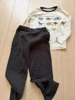 120cmパジャマ上下 恐竜プリント 薄手