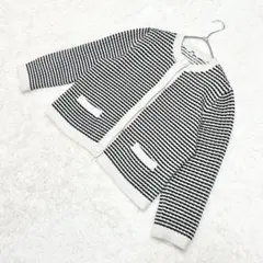 ノーカラージャケット ネイビー