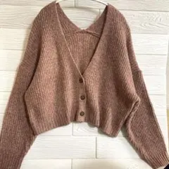 サマンサモスモス　SM2 肩落ちニットカーディガン　セーター　春　羽織り　340