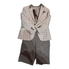 120センチ子供用フォーマルスーツ（チェック柄）