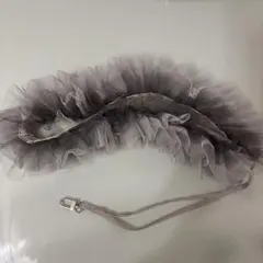 チュールショルダーストラップ グレー・ブラック