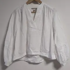 BANANA REPUBLIC スキッパーブラウス ホワイト 長袖