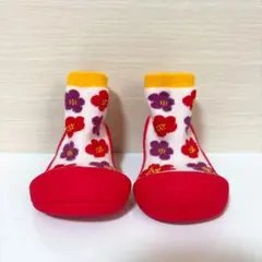 ベビー用花柄ファーストシューズ　11.5㎝　Baby feet ベビーフィート