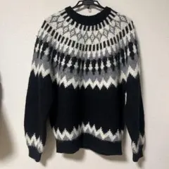 beams シャギーノルディッククルーネックニット