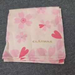 CLATHAS ハンカチ 桜 ハート柄 ピンクのサムネイル