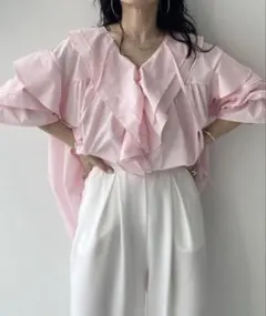 wee9s big collar frill blouseのサムネイル