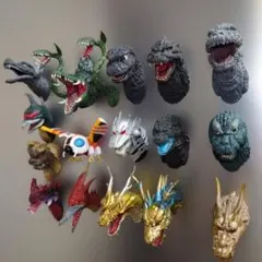 一番くじ　ゴジラ　モンスターヘッドマグネット　18個