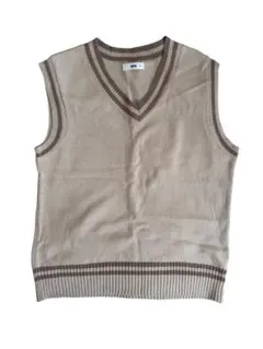 WEGO ベージュ Vネック ノースリーブ スクールベスト