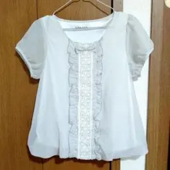 【ジャンク品】GAL FIT　ギャルフイット　フリル付き半袖トップス　Мサイズのサムネイル