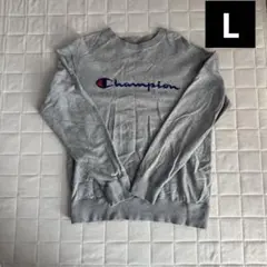 Champion チャンピオン クルーネック スウェット グレー L