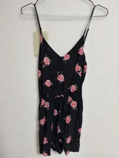 H&M DIVIDED 花柄 オールインワン ブラック XSのサムネイル