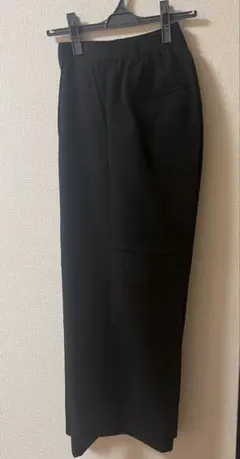 EMMA CLOTHES ワイドスラックス M ブラック 1タックセンタープレス