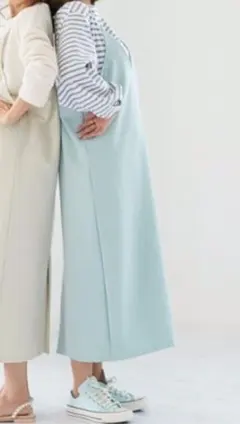 キャミワンピ　サックス　myu キャミソールワンピ　ブルー　水色