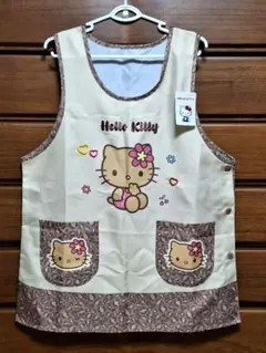新品★ハローキティ エプロン ヒョウ柄LL～3L 日焼けキティ