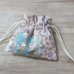 巾着 ハンドメイド みに巾着 ユキエモン 生地 - メルカリ