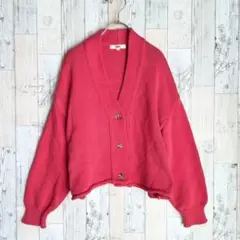 オゾック　レディースニットカーディガン　コットン　ゆったり　Mサイズ