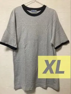 送料無料 Tシャツ トップス シャツ カットソー 半袖 丸首 グレー XL