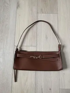 H&M スリムショルダーバッグ ハンドバッグ ブラウン キャメル
