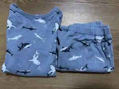 サメ柄 キッズ パジャマ 上下セット 110