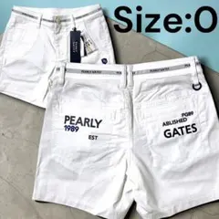 パーリーゲイツ 新品タグ付 バックプリント ショートパンツ 定価23100 白