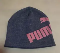 PUMA ビーニー　ニット帽　黒　赤