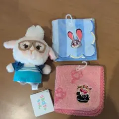 ズートピア うるぽちゃちゃん ベルウェザーぬいぐるみ タオルハンカチ 세트