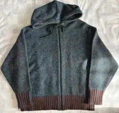 MARNI × UNIQLO コラボ ニットパーカー ジップアップ ブルー 古着