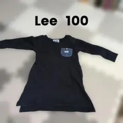 Lee ネイビー ワンピース デニムポケット付き 100
