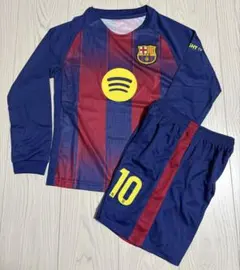 160cm 長袖　バルセロナ新モデル　キッズ　サッカー ユニフォーム メッシ