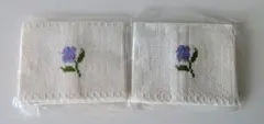花柄刺繍 ウォッシュタオル 2枚セットのサムネイル