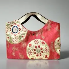 トートバッグ　A4 バッグ　帯　1点物　ハンドバッグ　和物　和柄　ハンドメイド