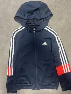 アディダスadidasフードパーカーネイビー130