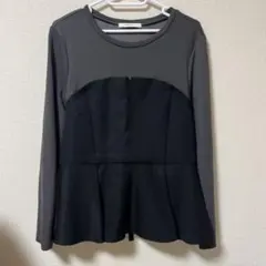 FENNEL 長袖 ペプラム トップス バイカラーのサムネイル