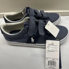 Polo Ralph Lauren ネイビー ベルクロスニーカー 22.7cm