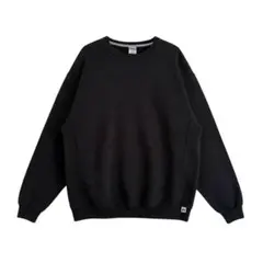 レア RUSSELL ラッセル 無地 スウェット ブラック XL 前Vガゼット