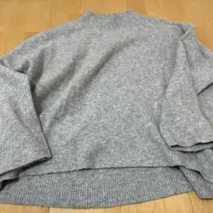 ユニクロ　スフレヤーンモックネックセーター　レディース　3XL ライトグレー