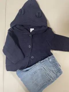 baby GAP カーディガンとデニムパンツセット 6-12ヶ月