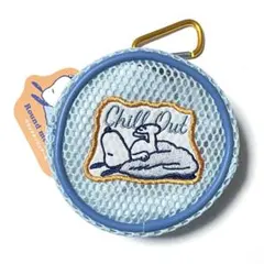 1428 スヌーピー カラビナ付きメッシュポーチ