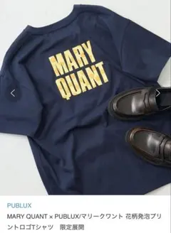 MARY QUANT × PUBLUX/マリークワント 花柄発泡プリントTシャツ