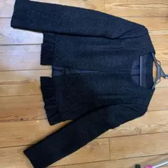 ANAYI ノーカラージャケット ブラック 38