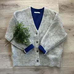 美品！アメリカンホリック ブークレWフェイスVネックニットカーディガン☆