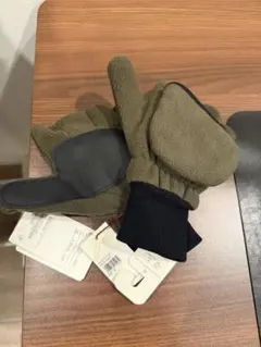 タグ付未使用品 25AW DENTSフリースグローブ ミトン カーキ