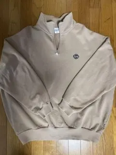 KEBOZ ベージュ ハーフジップ スウェット