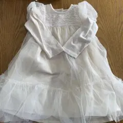 petit main ホワイト ワンピース