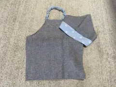 エプロン☆三角巾☆90〜100cm☆キッズ☆ボーダー☆星柄☆男の子☆紺色☆水色