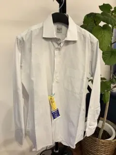 ホワイト チェック柄 シャツ 39-82