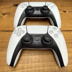 PS5 DualSense ワイヤレスコントローラー ホワイト 2個セット 純正