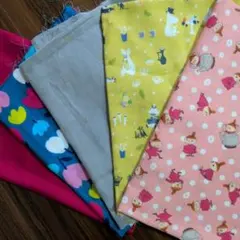 ダブルガーゼ生地 5枚セット⑧ ムーミンと仲間たち