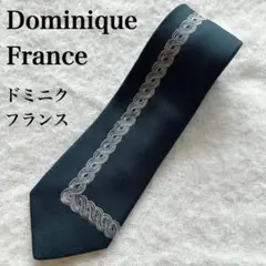 美品✨ドミニクフランス ネクタイ プレステージ 青緑 深緑 ロープ　刺繍　シルク