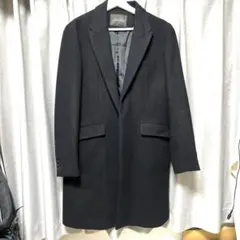 NANO universe ブラック メルトン 中綿チェスターコート 美品 M